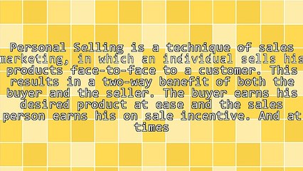 The Process Of Personal Selling