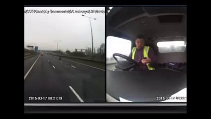 Un chauffeur de camion crée un carambolage en envoyant un SMS