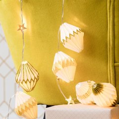 guirlande lumineuse origami noel