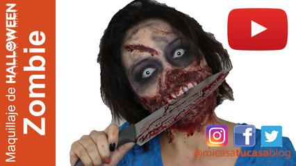 Maquillaje para tu disfraz de Halloween. Zombie