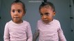 The moment these twin girls realize they look exactly the same!