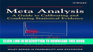 Best Seller Meta Analysis: A Guide to Calibrating and Combining Statistical Evidence Free Read