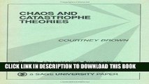 Ebook Chaos and Catastrophe Theories (Quantitative Applications in the Social Sciences) Free