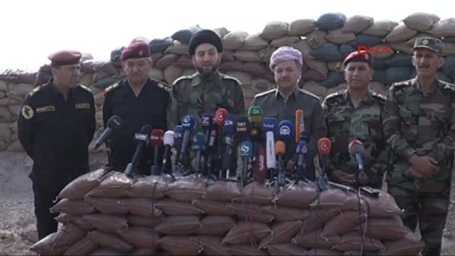 3-Musul Ikby Başkanı Barzani Iiyk Başkanı Seyyid Ammar El-Hekim Ile Ortak Basın Toplantısı Düzenledi