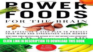 Best Seller Power Foods for the Brain: An Effective 3-Step Plan to Protect Your Mind and