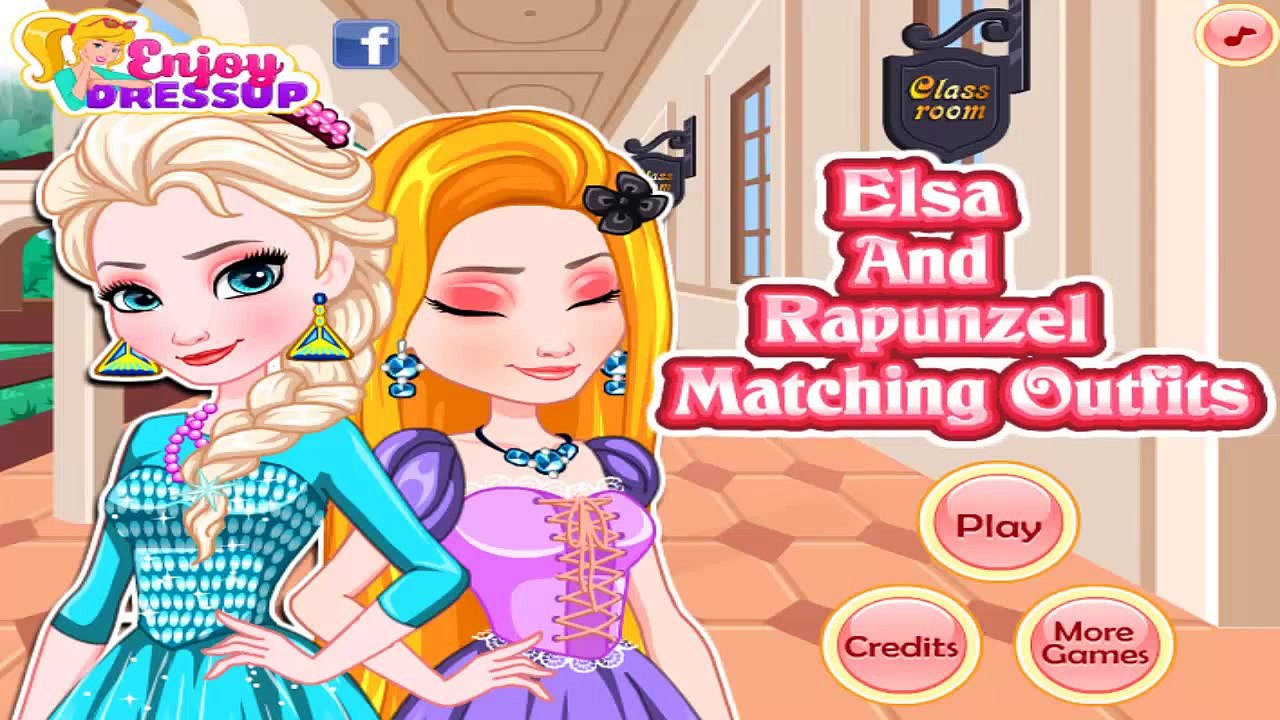 Elsa And Rapunzel Matching Outfits | Children Games To Play | totalkidsonline