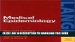 Best Seller Medical Epidemiology (Lange Medical Books) Free Read