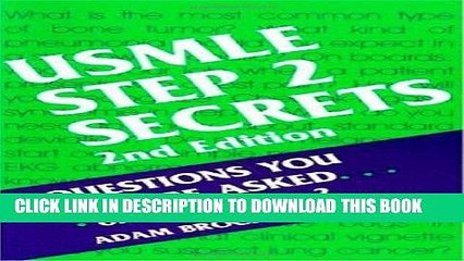 Best Seller USMLE Step 2 Secrets, 2e Free Read