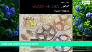 Big Deals  Mass Media Law 2001-2002  Best Seller Books Best Seller
