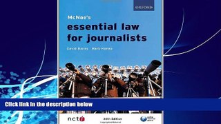 Big Deals  McNae s Essential Law for Journalists  Best Seller Books Best Seller