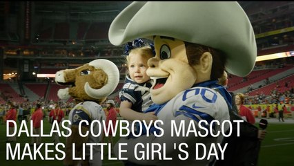 Dallas Cowboys Mascot Makes Little Girl's Day
