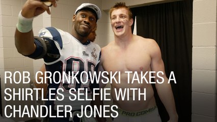 Rob Gronkowski Takes a Shirtless Selfie With Chandler Jones