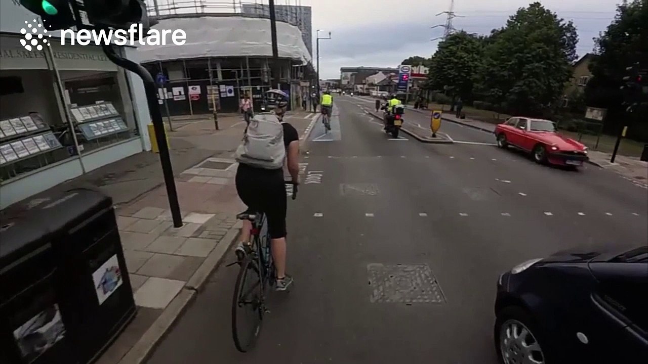 Motorcyclist comes off bike after attempting high-speed wheelie stunt