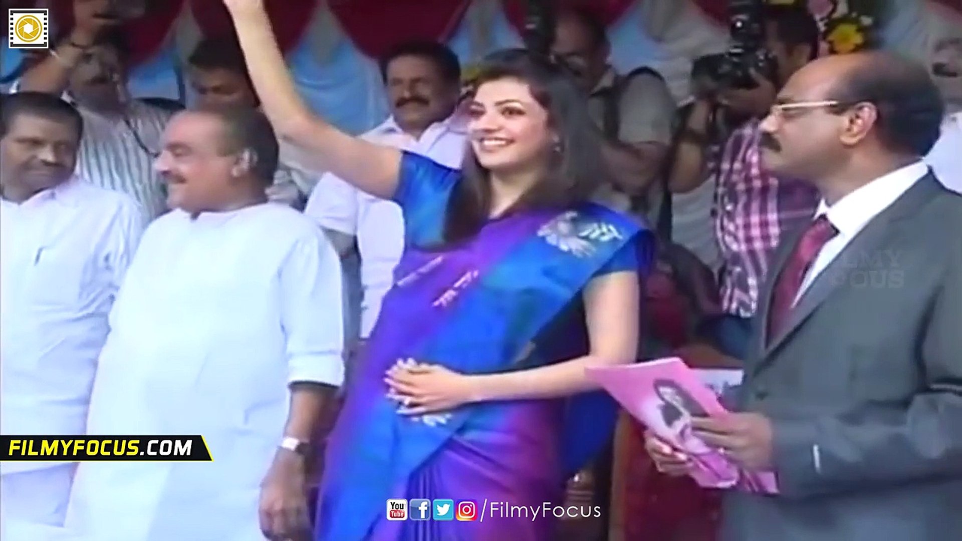 Kajal Agarwal Oops Moment in an Inaguration Ceremony - Filmyfocus.com -  video Dailymotion