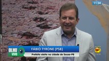 Prefeito eleito, Fábio Tyrone fala no programa Olho Vivo da TV Diário do Sertão
