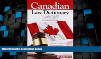Big Deals  Canadian Law Dictionary  Best Seller Books Best Seller
