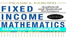 [PDF] Fixed Income Mathematics, 4E: Analytical   Statistical Techniques Full Online