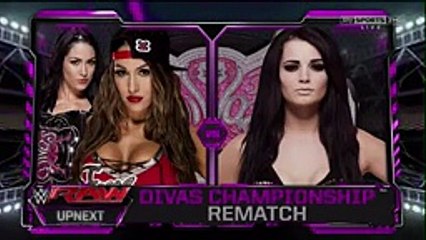 WWE RAW 03-02-15 Paige vs Nikki Bella Divaschampionship