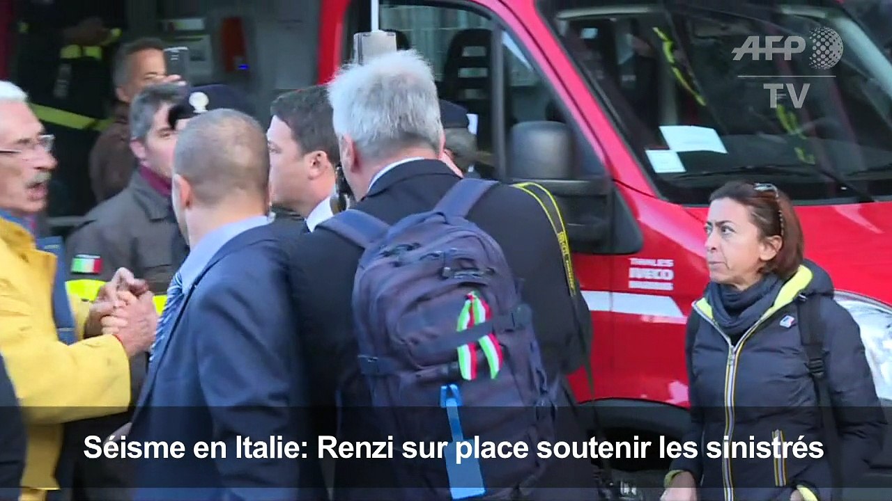 Séisme en Italie: Renzi sur place pour soutenir les sinistrés