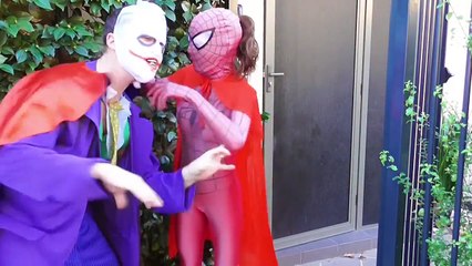 Spiderman and Spidergirl Compilation w Joker Venom GOOD DINOSAUR Fun Superheroes In Real Life