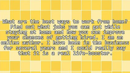 What Are the Best Ways to Work From Home?