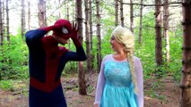 Spiderman VAMPIRE TOILET ATTACK! w  Frozen Elsa Joker Maleficent Princess Anna Toys! Superheroes IRL