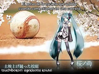 Sakura no ame Feat Hatsune Miku  Sub Español