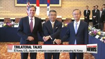 S. Korea, U.S., Japan agree to increase cooperation on pressuring N. Korea