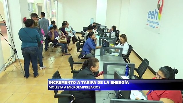 Incremento a la tarifa de energia molesta a microempresarios