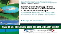 [Free Read] Educating for Values-Driven Leadership: Giving Voice to Values Across the Curriculum