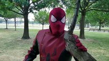 HULK Transforms Into RED HULK w_ SPIDERMAN - Spider-man Last Stand IRL - Superheroes - Marvel-Ie5tH