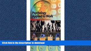 EBOOK ONLINE  Psychology Applied to Work (8th Edition)  GET PDF