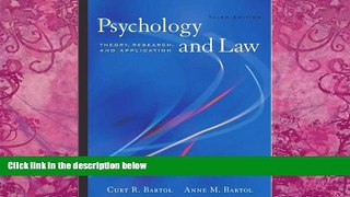 Books to Read  Psychology and Law: Theory, Research, and Application (with InfoTracÃ‚Â®)  Best