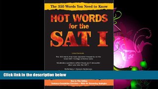 For you Hot Words for the SAT I (Barron s Hot Words for the SAT)