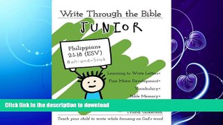 FAVORITE BOOK  Write Through the Bible, Junior: Philippians 2:1-18 ESV, Ball-and-Stick FULL ONLINE