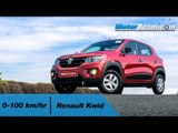 Renault Kwid 0-100 km/hr | MotorBeam