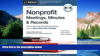 READ FULL  Nonprofit Meetings, Minutes   Records: How to Run Your Nonprofit Corporation So You Don