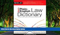 Big Deals  Nolo s Plain-English Law Dictionary  Best Seller Books Most Wanted