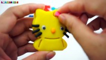 Play and Learn Colors with Play Doh Hello Kitty and Baby Molds Fun Creative for Kids- 67bfjjs