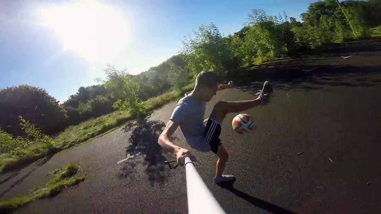 Session de jongles de football filmés à la GoPro par Kieran Brown