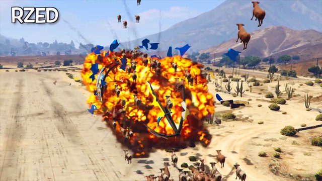 Mettre 100 personnes sur un ballon dirigeable dans GTA V LOL