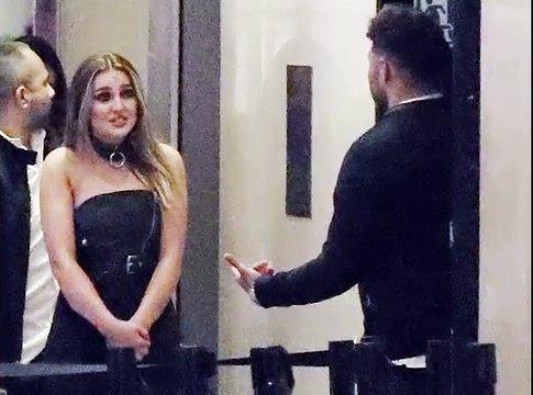Daringly-dressed Perrie Edwards looks serious as she has tense discussion with new boyfriend Alex Oxlade-Chamberlain out