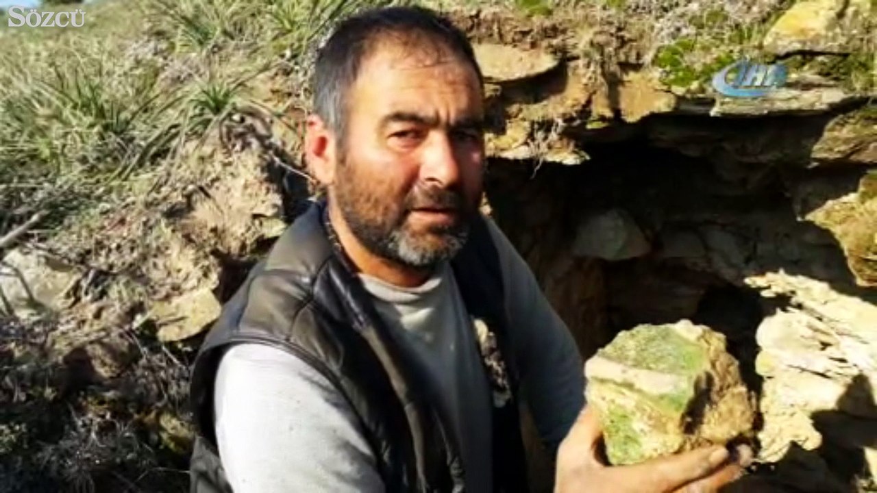 Koyun otlatırken tarihi kalıntı buldu