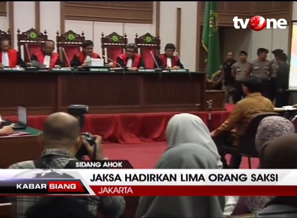 Sidang Ahok, Jaksa Hadirkan 5 Orang Saksi
