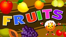 Basic Fruits Names with Pictures for Nursery Kids & Children - Educational Videos