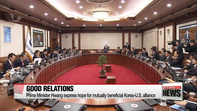 Prime Minister Hwang Kyo-ahn expresses hope for mutually beneficial Korea-U.S. relations