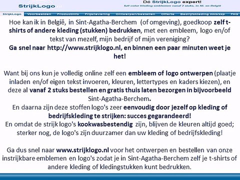 Zelf kleding bedrukken Sint-Agatha-Berchem