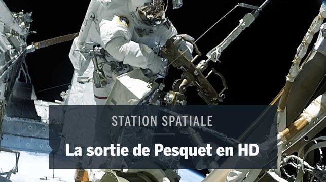 Caméra embarquée avec Thomas Pesquet lors de sa sortie dans l'espace