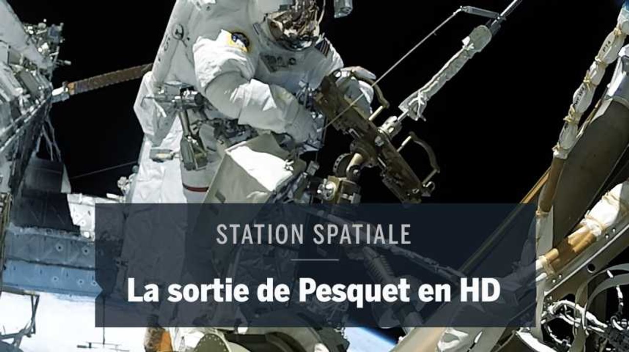 Caméra embarquée avec Thomas Pesquet lors de sa sortie dans l'espace