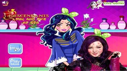 Descendants Mal and Evie at Spa - Disney Game - HD